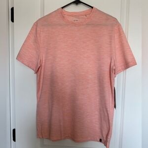 TRO Tahoe Outfitters Men's Peach Stripe Wicking Stretch T-Shirt Size Small